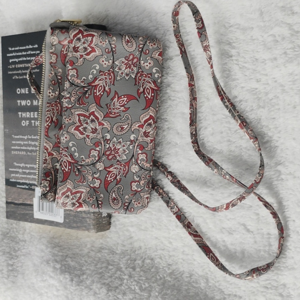 Floral Gray and Red Women's Bag Safe Keeper
